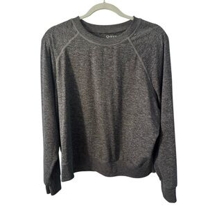 Quince Women’s Flowknit Breeze Long Sleeve Top in Granite Grey Size M EUC